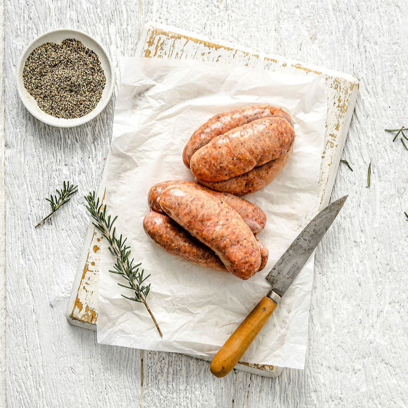 Gourmet Lamb, Mint, Honey and Rosemary Sausages